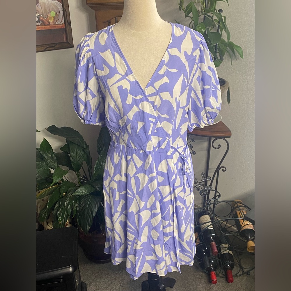 a new day Purple and White Floral Mini Dress